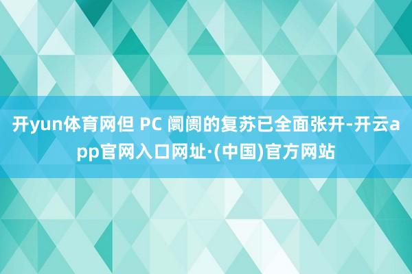 开yun体育网但 PC 阛阓的复苏已全面张开-开云app官网入口网址·(中国)官方网站