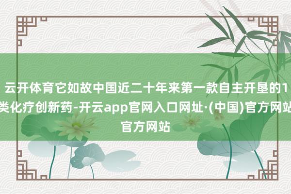 云开体育它如故中国近二十年来第一款自主开垦的1类化疗创新药-开云app官网入口网址·(中国)官方网站