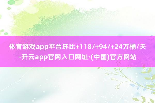 体育游戏app平台环比+118/+94/+24万桶/天-开云app官网入口网址·(中国)官方网站