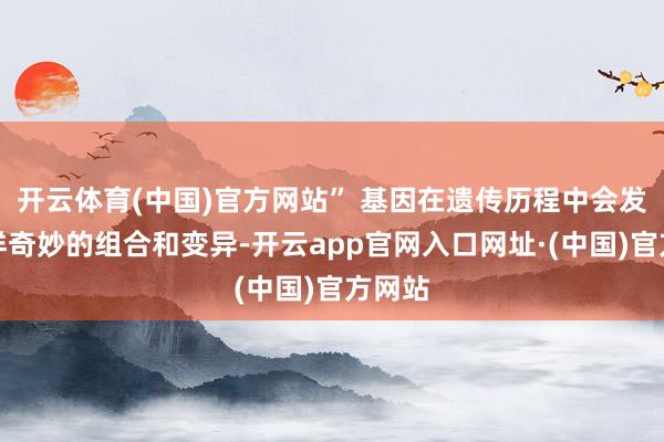 开云体育(中国)官方网站” 基因在遗传历程中会发生多样奇妙的组合和变异-开云app官网入口网址·(中国)官方网站